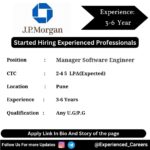 JPMorgan Chase Bank Off-Campus Drive 2024 Hiring Experienced Candidates for Manager Software Engineer